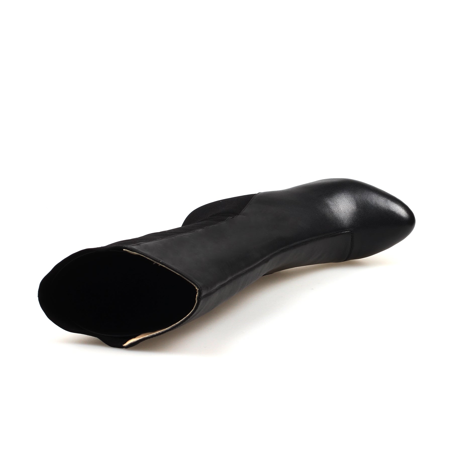 Black Knee-High Leather Boots-3