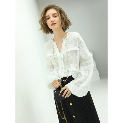 Black Pleated Skirt With Gold Metal Buttons-2