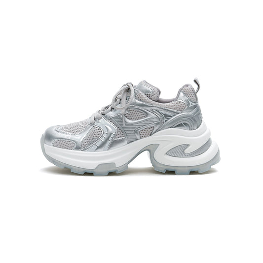 Breathable Mesh Platform Sneakers-0