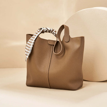 Brown Mahogany Large Tote Bag-3