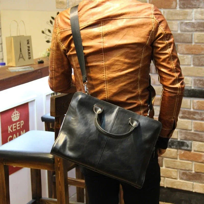 Business Bag Leather Briefcase For Men