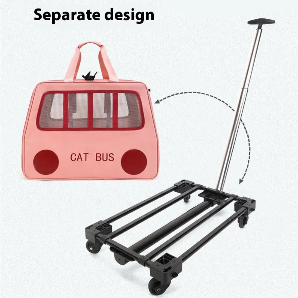 Pet Trolley Bag Portable Versatile Cat Bus