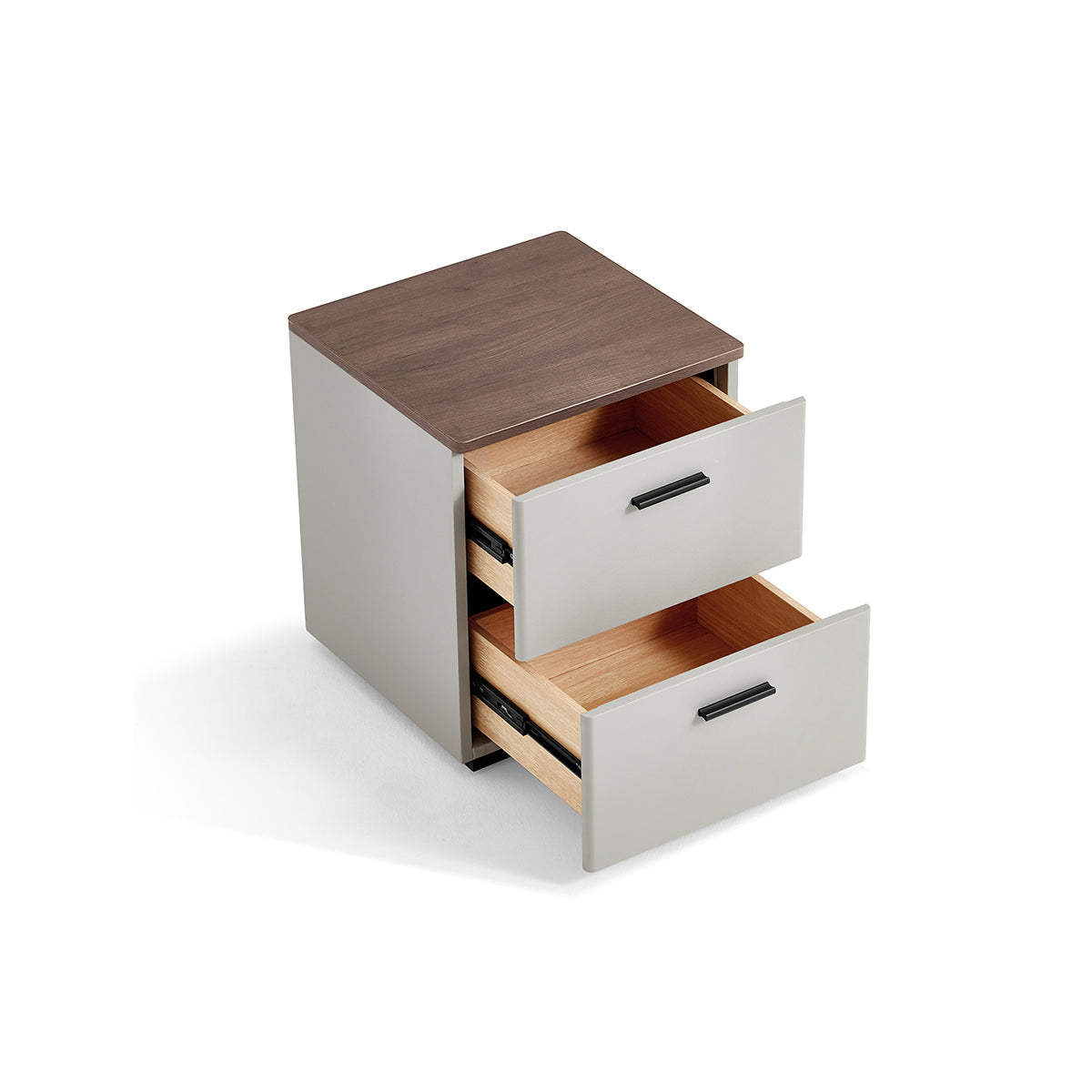 Cappuccino 2 Drawer Taupe Bedside Table-1