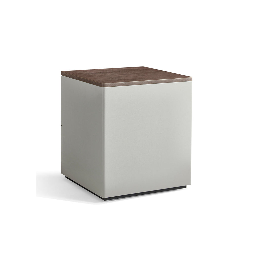 Cappuccino 2 Drawer Taupe Bedside Table-3