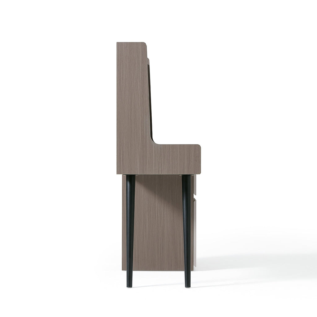 Cappuccino Taupe Dressing Table with Grey Stool Set-1