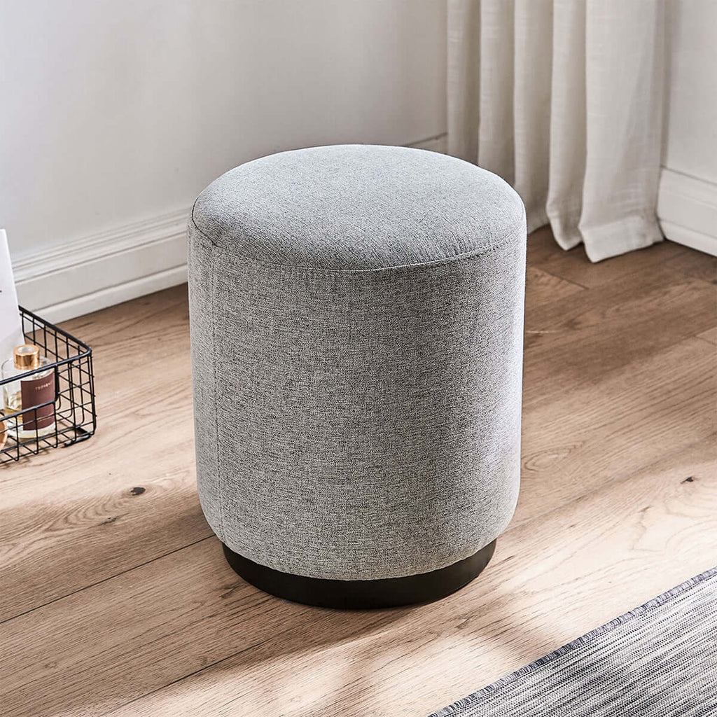 Cappuccino Taupe Dressing Table with Grey Stool Set-4