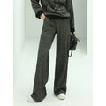 Casual Knitted Pants with Side Pockets in Charcoal-0