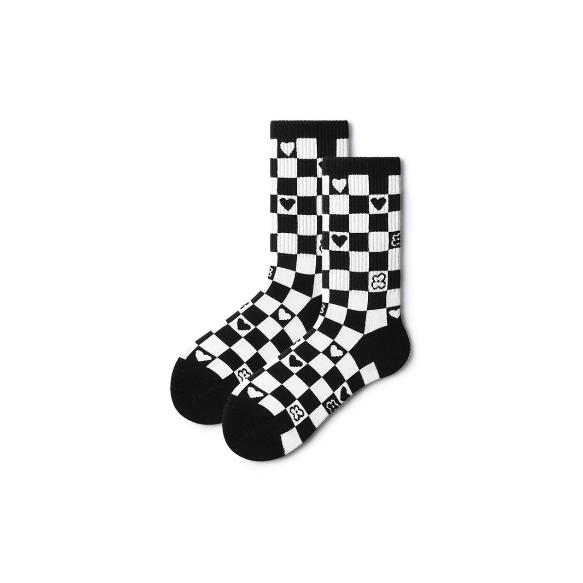 Checkboard Love All-season Unisex Crew Socks-0