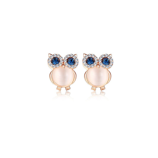 Chic Owl Rose Gold Earring-0