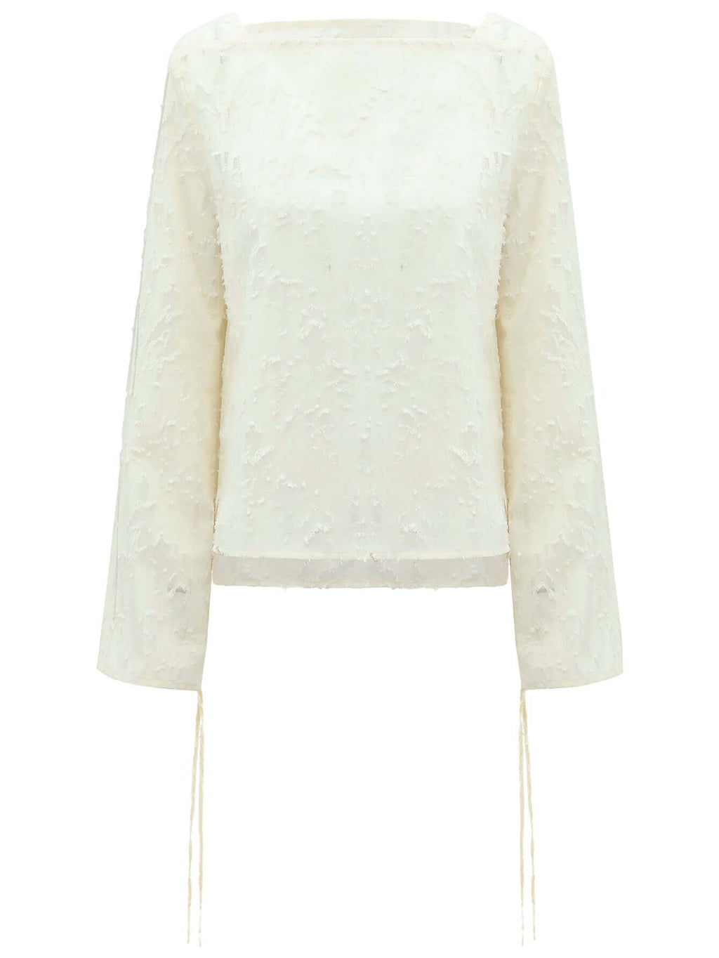 Chic White Off Shoulder Chiffon Top-3