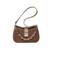 Christina Woven Leather Chained Shoulder Bag-0