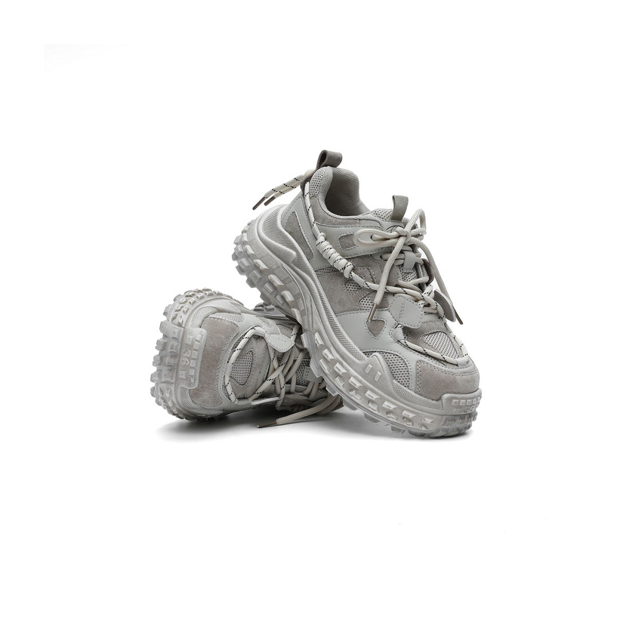Chunky Sole Grey Performance Sneakers-3