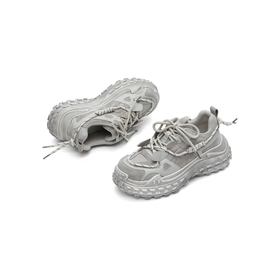 Chunky Sole Grey Performance Sneakers-4