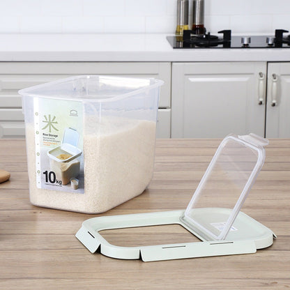 Classic 10L Mint Rice Bucket - Keep Your Rice Fresh and Accessible-1