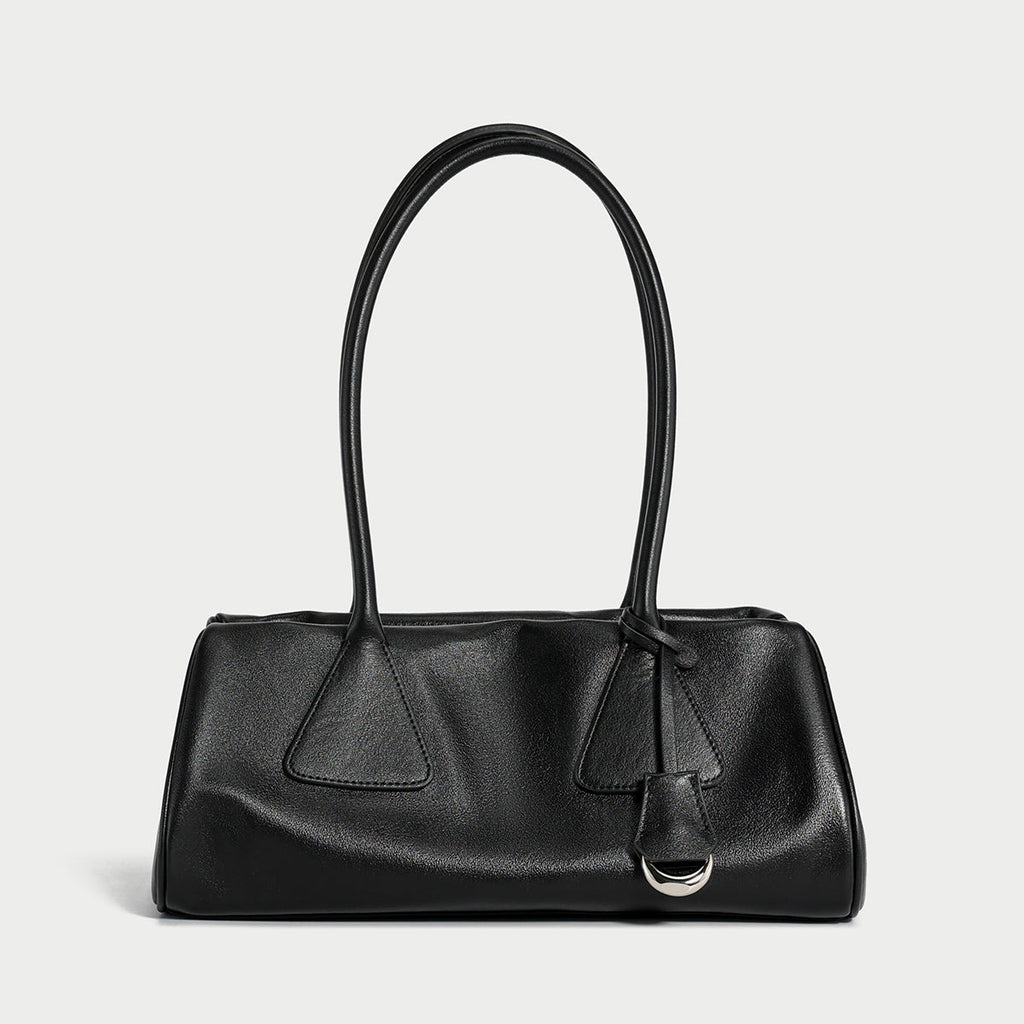 Classic Baguette Leather Shoulder Bag-0