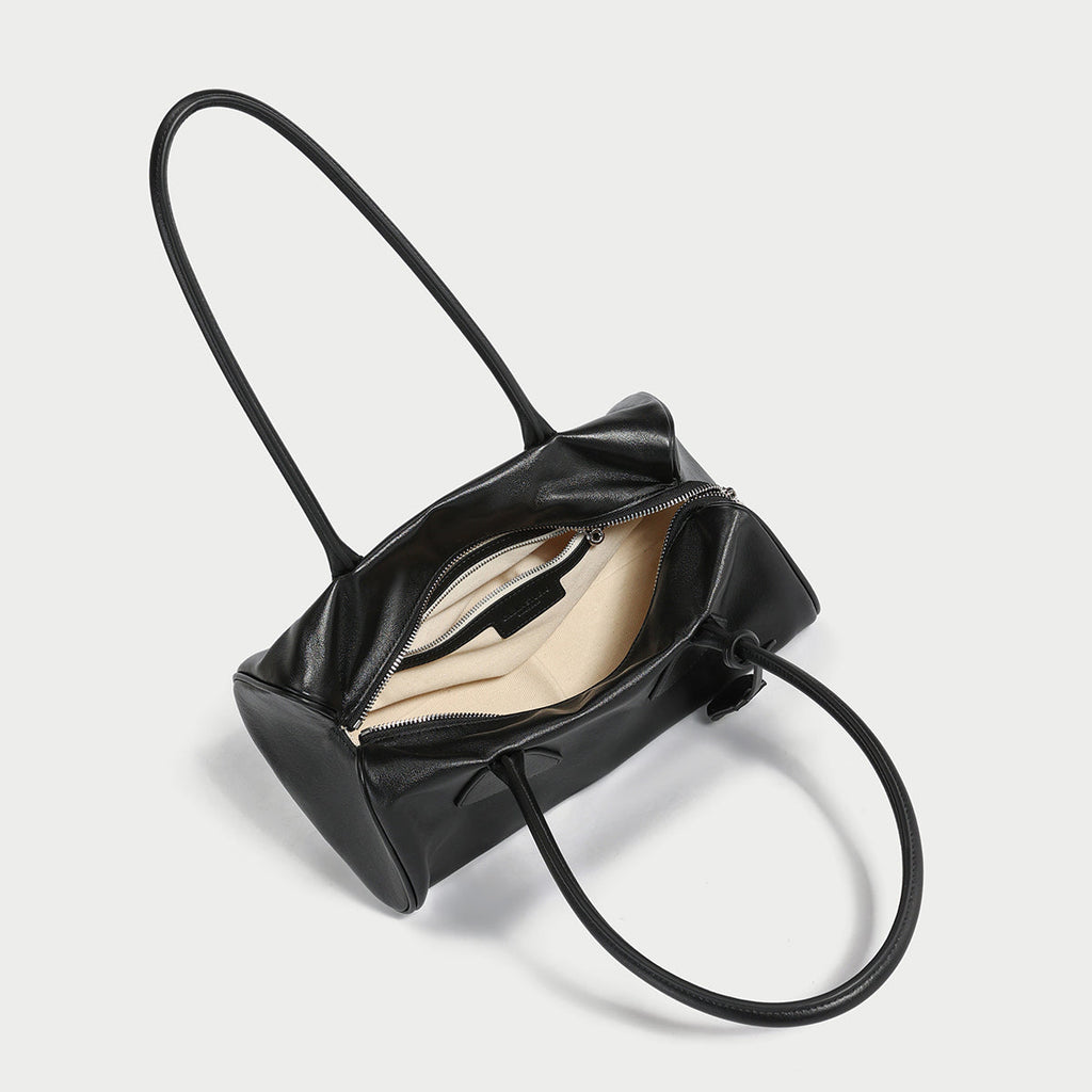 Classic Baguette Leather Shoulder Bag-3