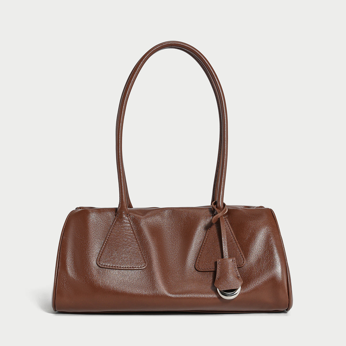 Classic Baguette Leather Shoulder Bag-5