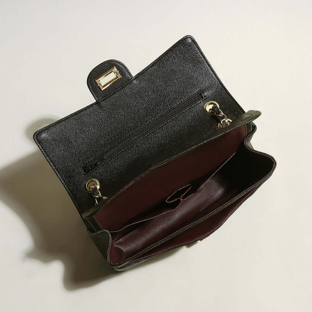 Classic Black Quilted Flap Shoulder Bag-2