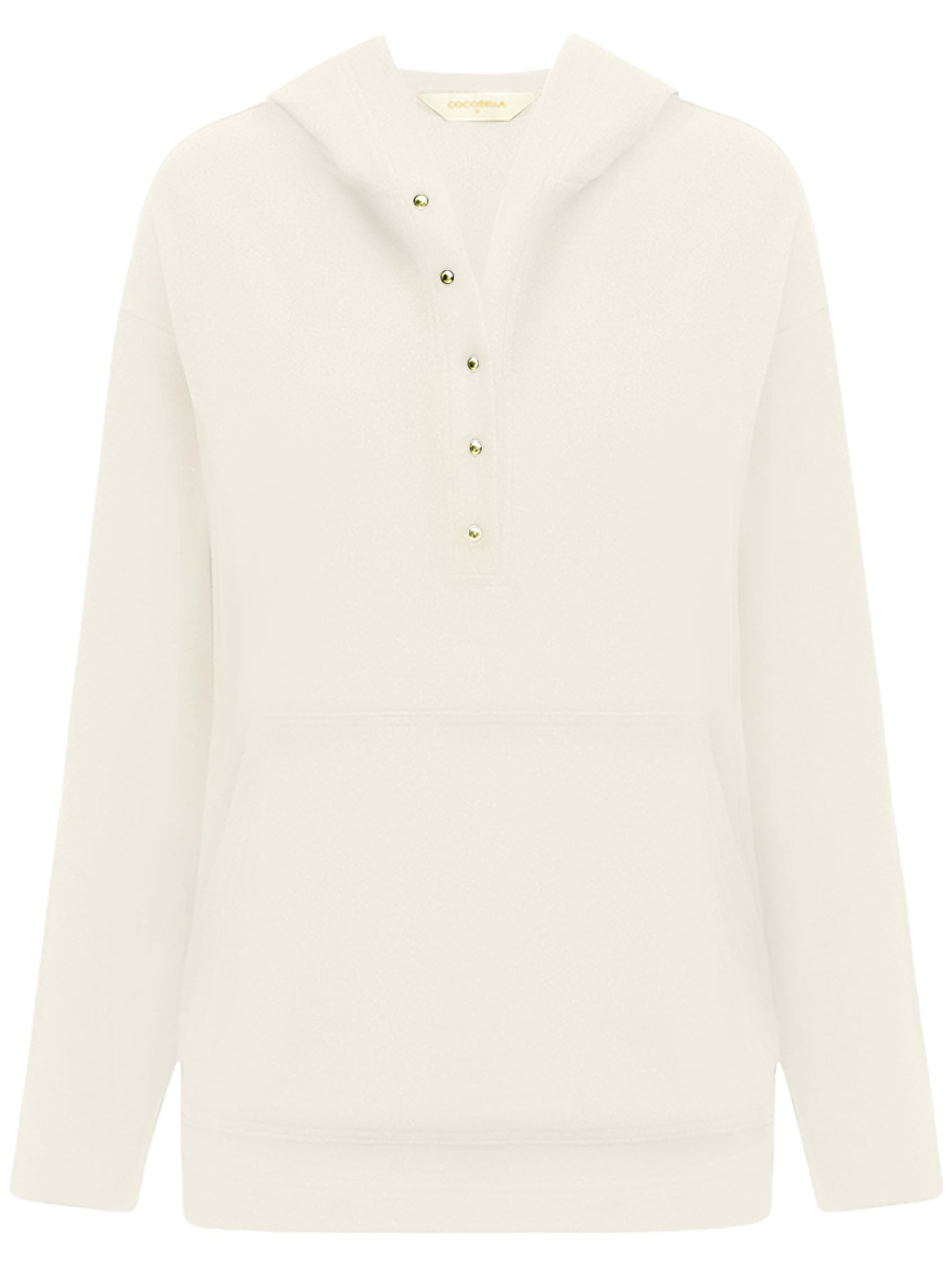 Classic Hooded Sweater with Gold Buttons-3