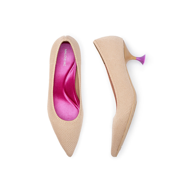 Classy Madam Pointed Toe Kitten Heels-1