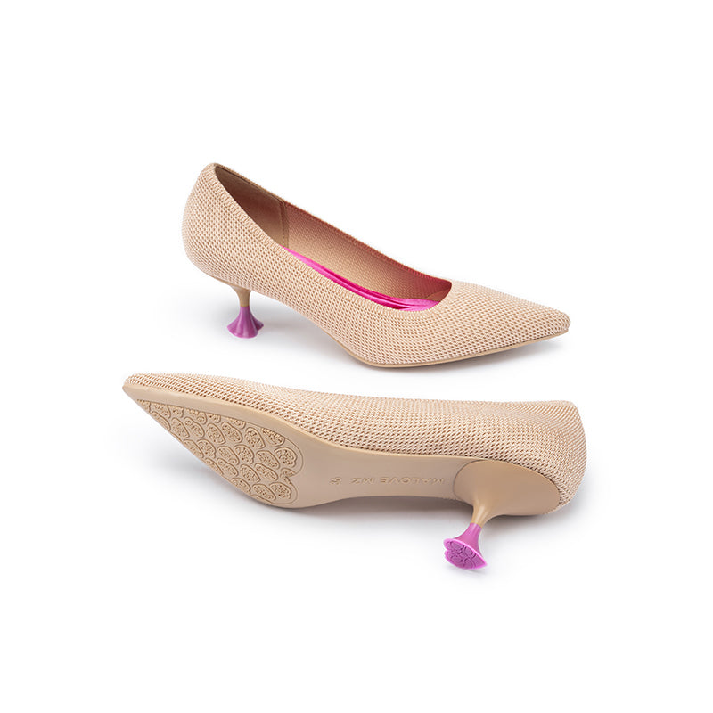 Classy Madam Pointed Toe Kitten Heels-4