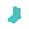 Color Boost All-season Women Green Fitness Crew Socks-0