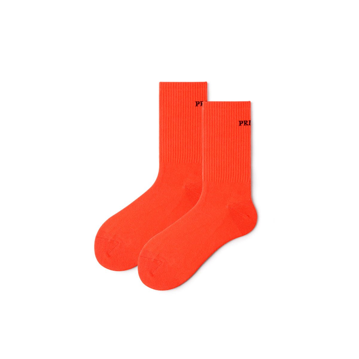 Color Boost All-season Women Orange Fitness Crew Socks-0