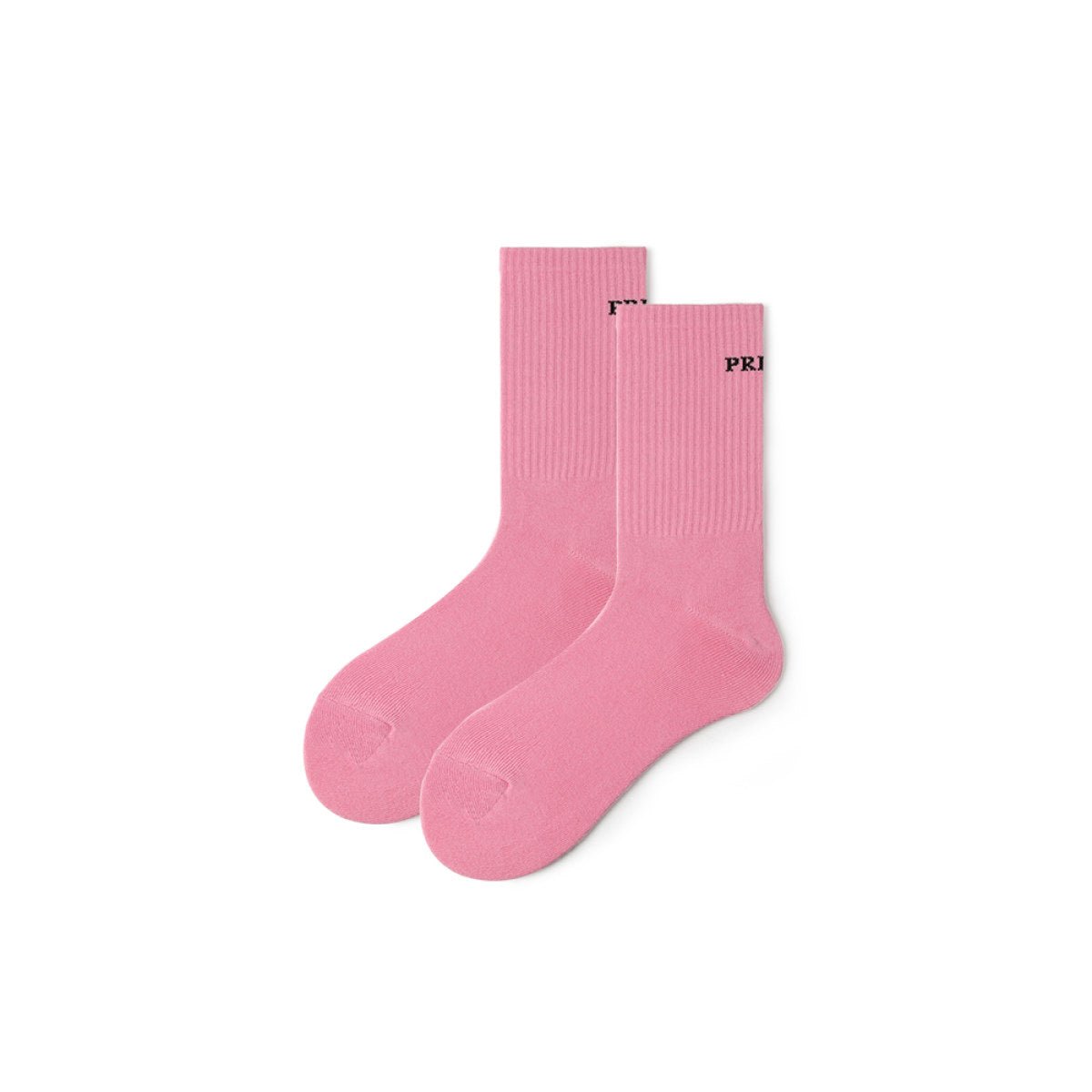 Color Boost All-season Women Pink Fitness Crew Socks-0