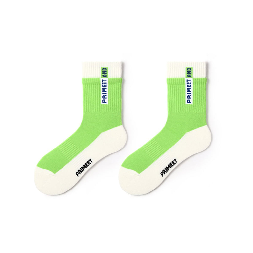 Color Contrast All-season Unisex 5pcs Crew Socks Set-4