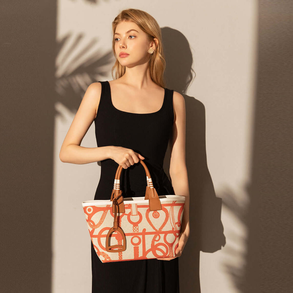 Colorful Abstract Top Handle Bag-2