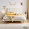 Cream Bubble Bed and Mattress for Children-0