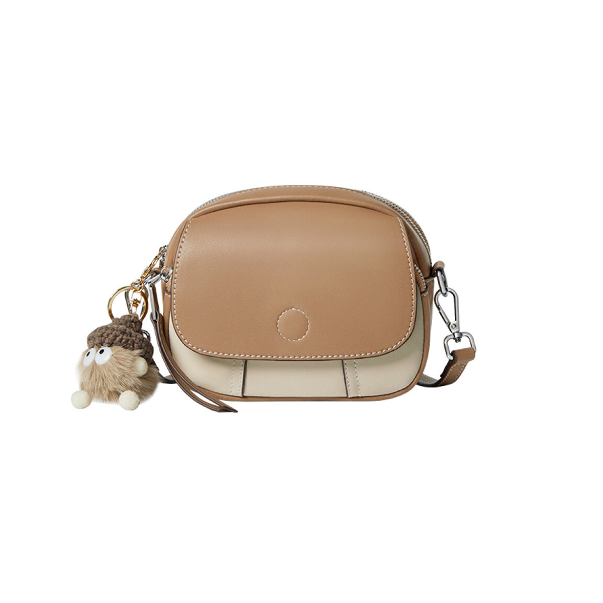 Cutesy Compact Leather Shoulder Bag-0