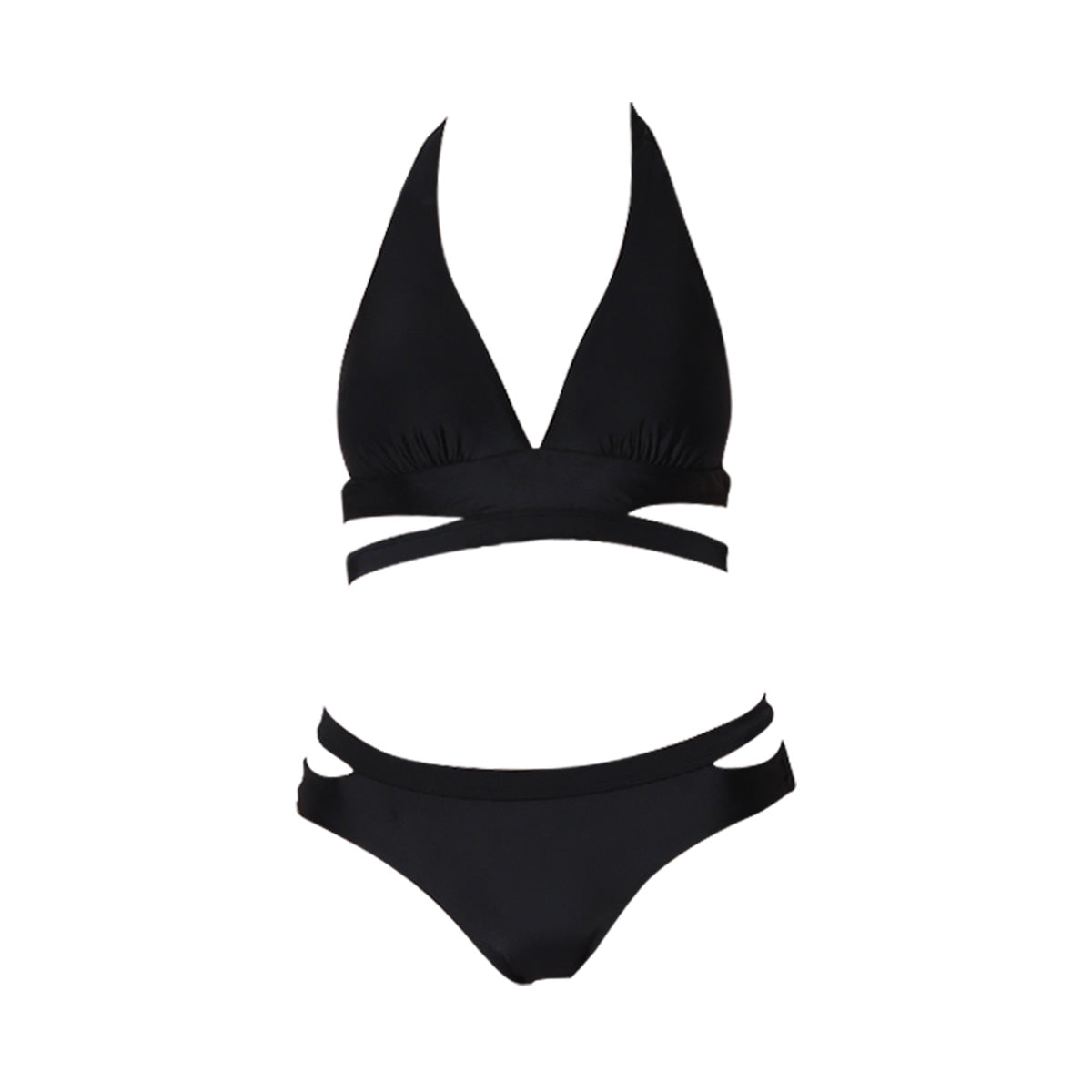 Daring Retro Cutout Bikini Set-3