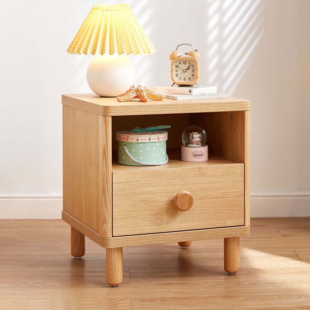 Dear Bear Kids Oak Bedside Table-3