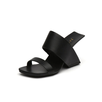 Two-Strap Square-Toe Mules-1