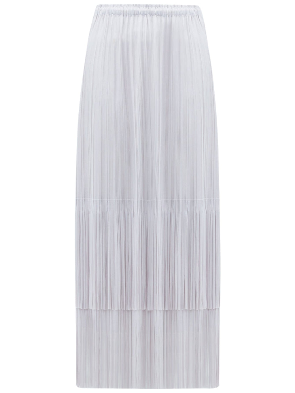Dreamy Feminine Lilac Pleated Midi Skirt-3