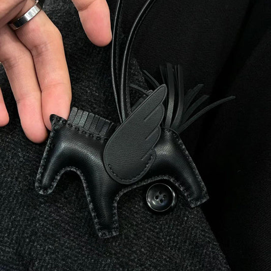 Equestrian Horse Leather Bag Charm-0