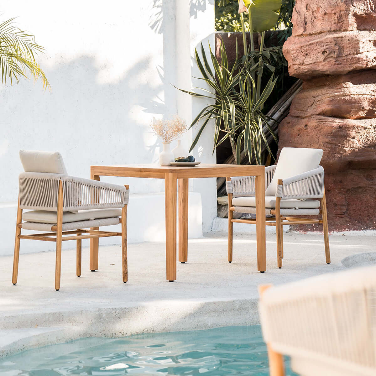 Etimoe Square Teak Table-0