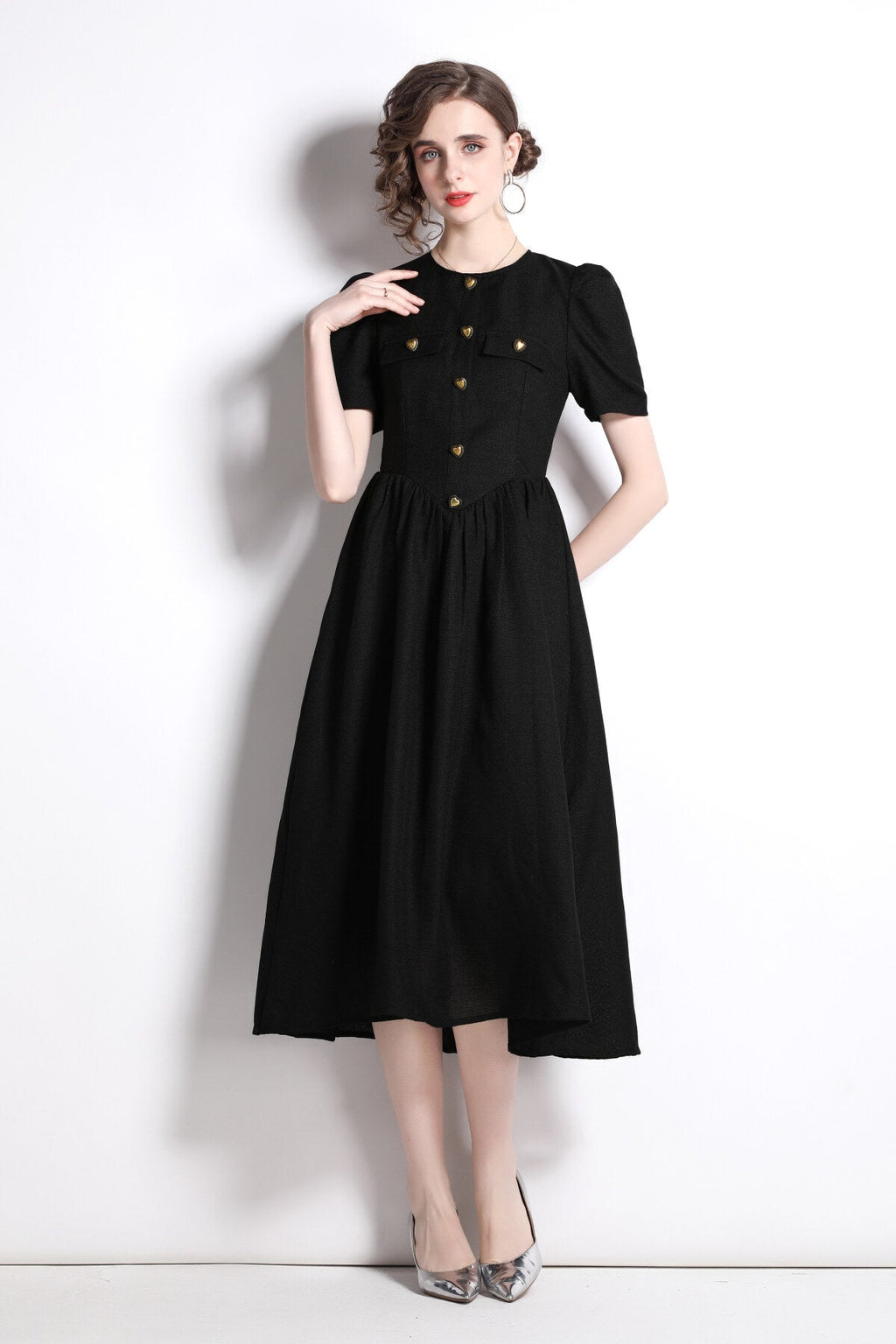 Everyday Elegant Black Dress-0