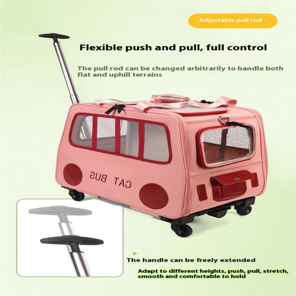 Pet Trolley Bag Portable Versatile Cat Bus