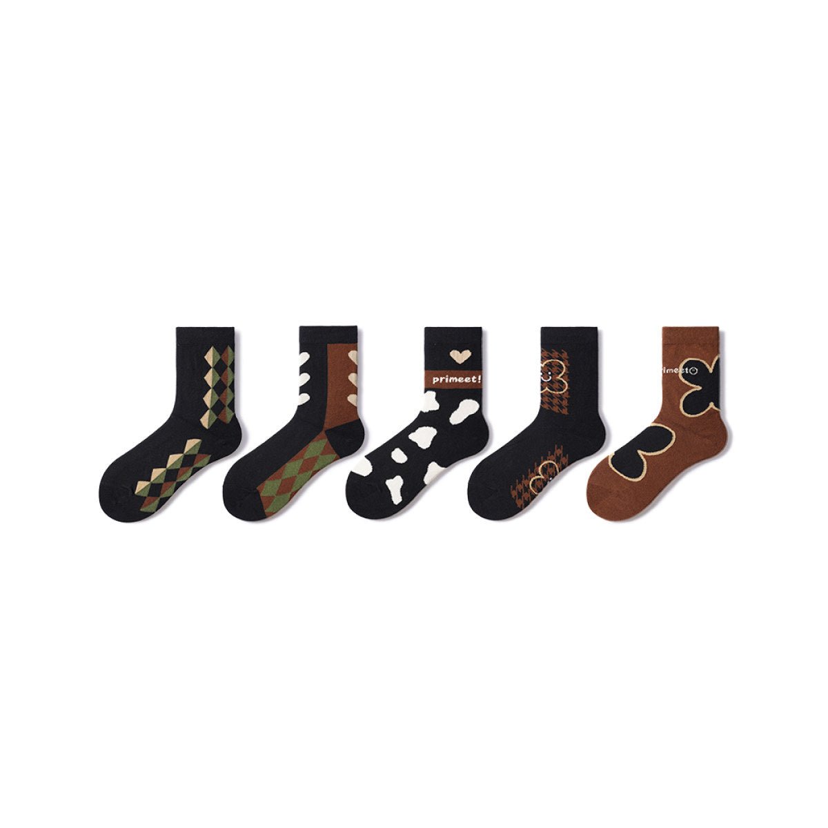 Fall Foliage All-season Women 5pcs Crew Socks Set-0
