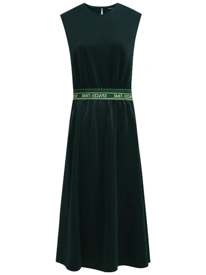 Floor Length Liquid Green Dress with Capped Sleeves-3