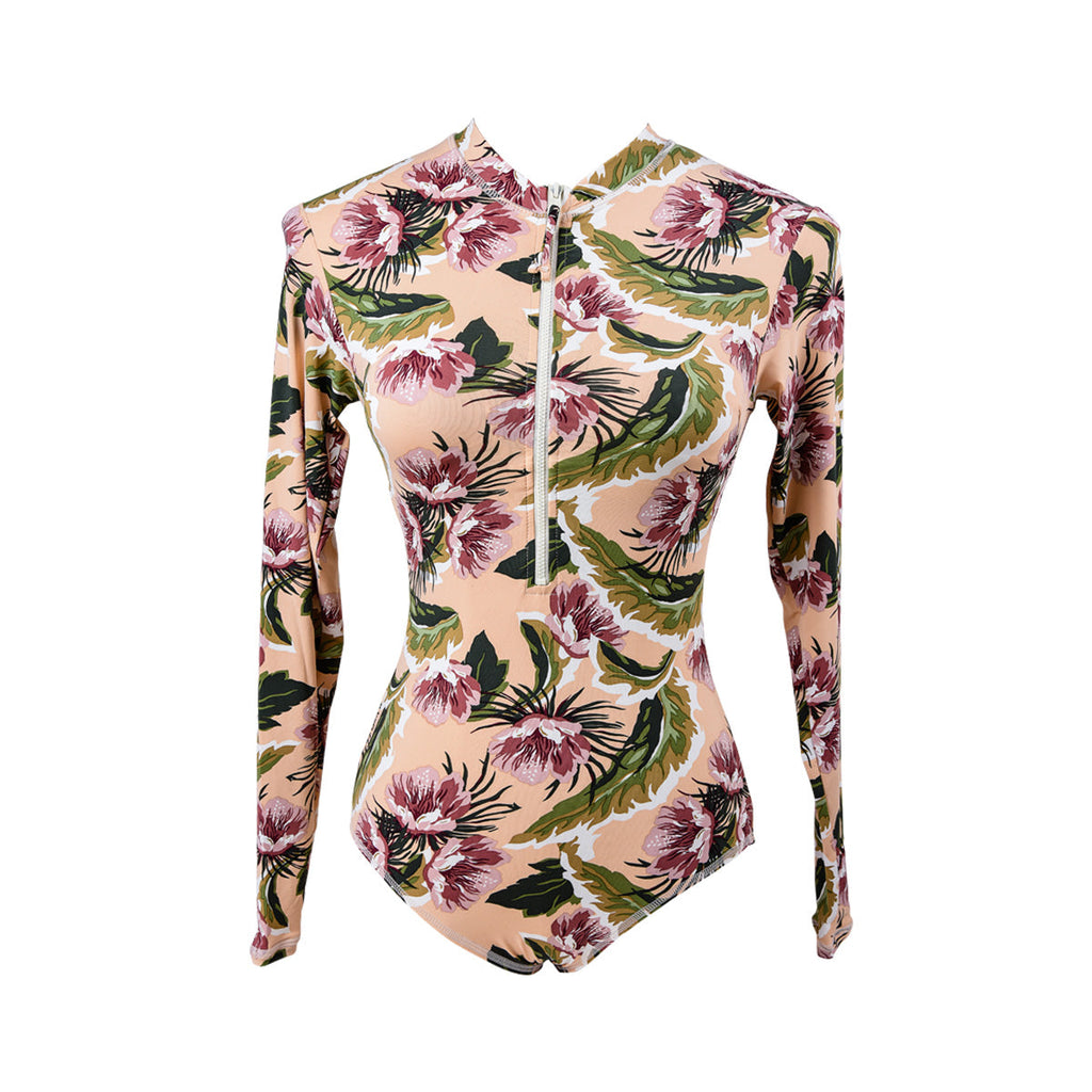 Floral One Piece Surf Swimsuit-3