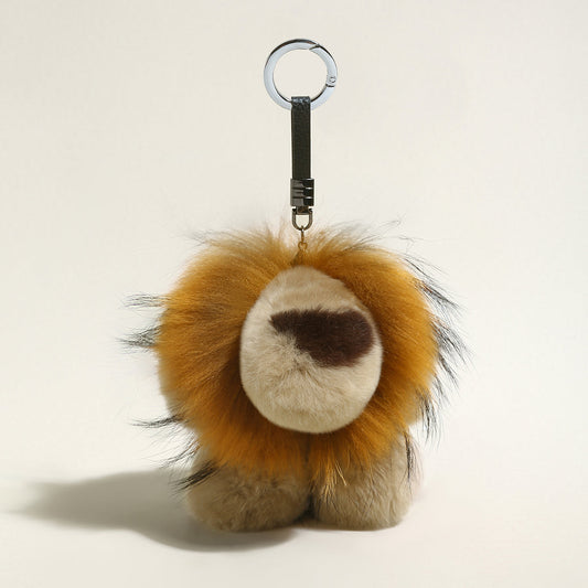 Fluffy Lion Plushie Bag Charm-0
