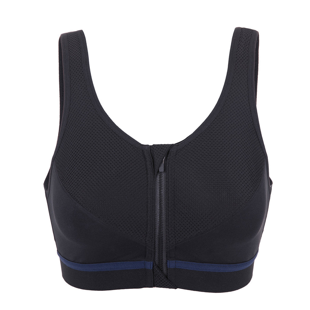 Full Zip Front High Support Wireless Sports Bra-3
