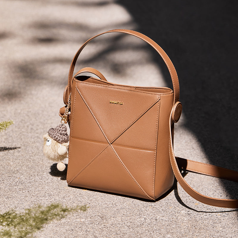 Fur-Charm Casual Crossbody Bucket Bag-4