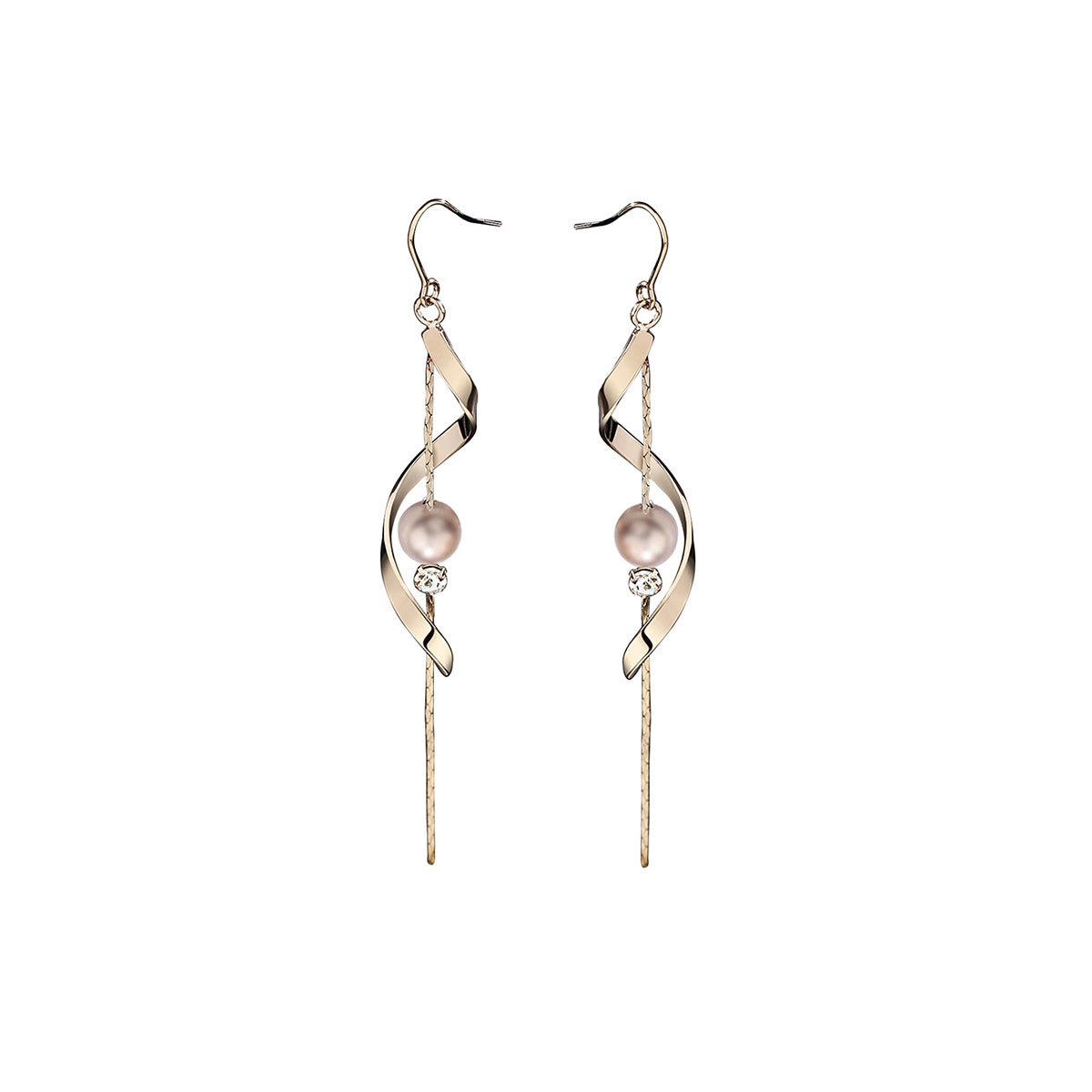 Glitzy Guide Gold Earrings-0