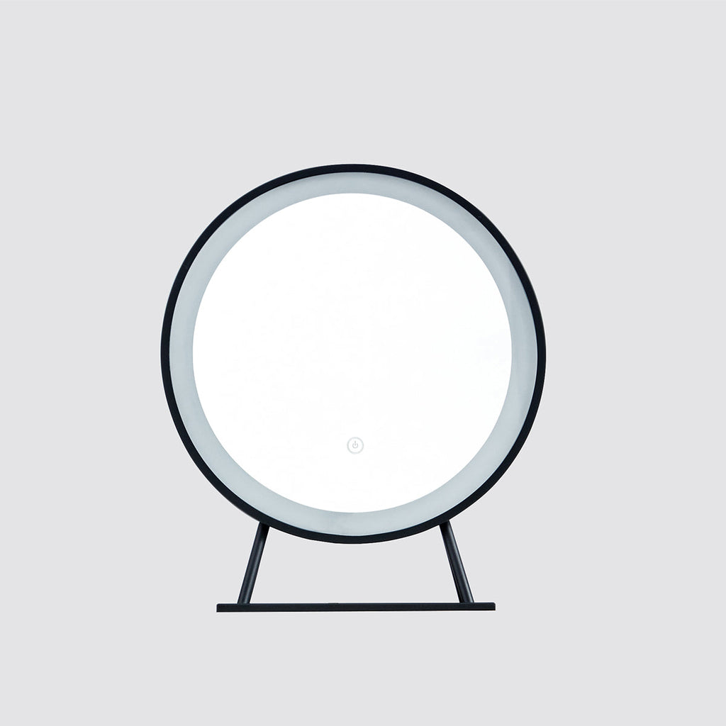 Grey Vanity Table Set with Mirror & Stool-2