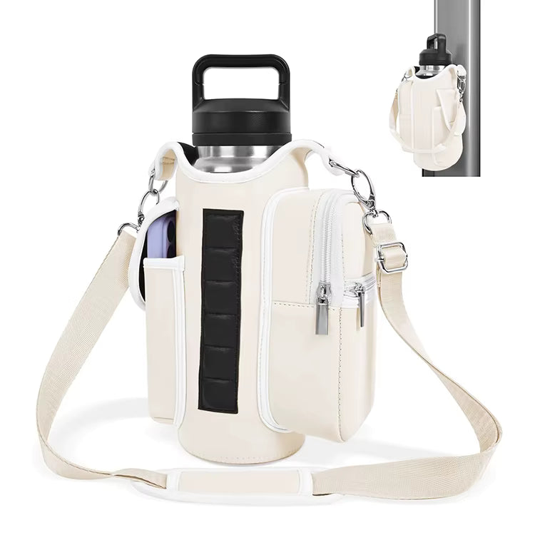 Magnetisch-Vatenflaskväska – träningsväska med fickor &amp; axelrem