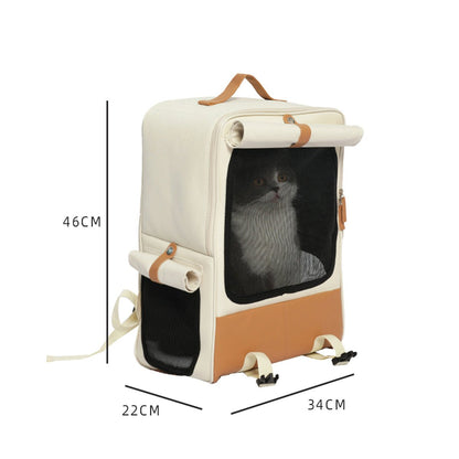 Hazelnut Breathable Mocha Pet Carrier Backpack-4